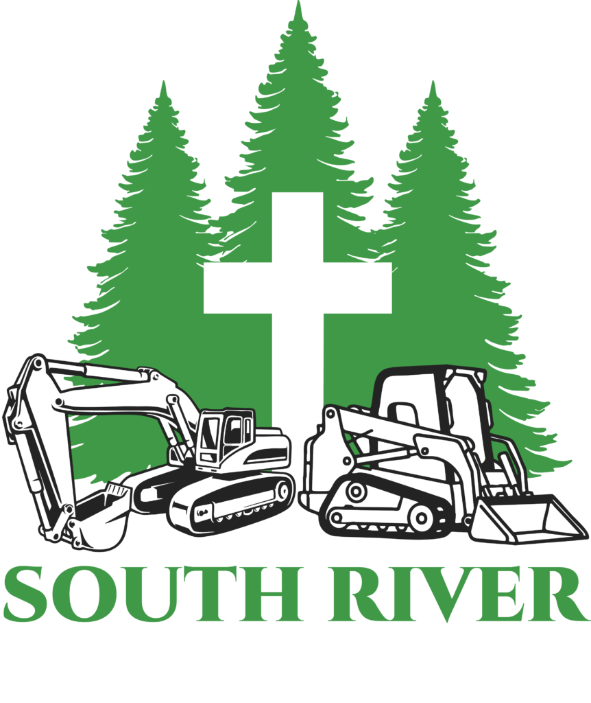 South River Land Services logo with excavators